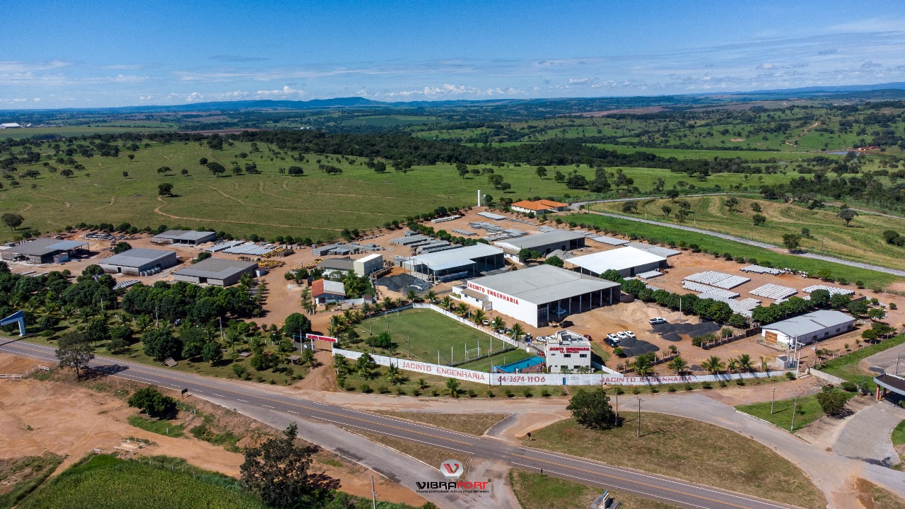 visão aérea da Jacinto engenharia pegando toda a proporção da empresa